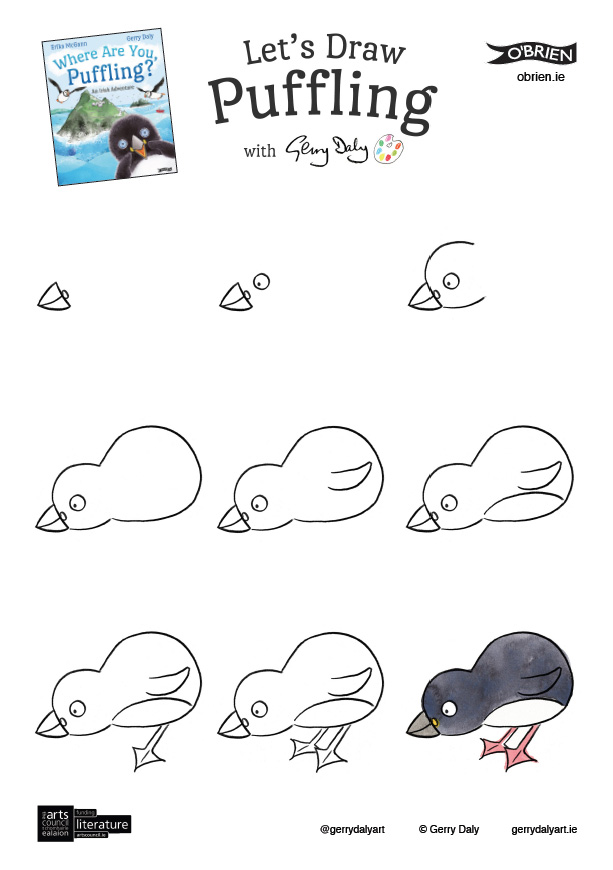 Where Are You Puffling? let's draw step by step PDF of Puffling