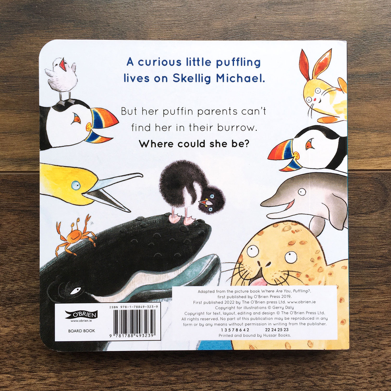 Where Are You Puffling board book back cover