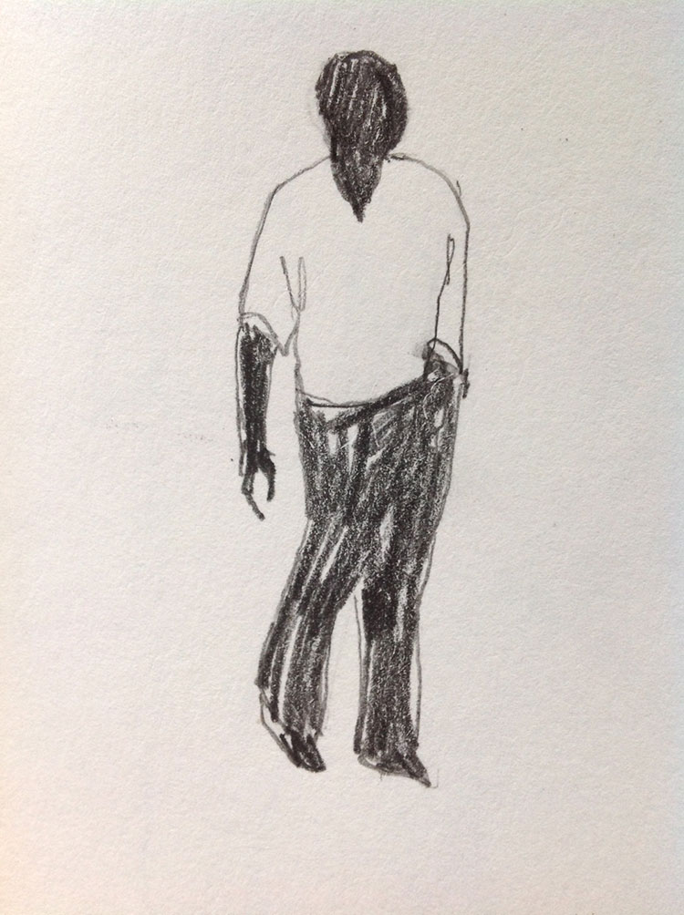 sketch of black man